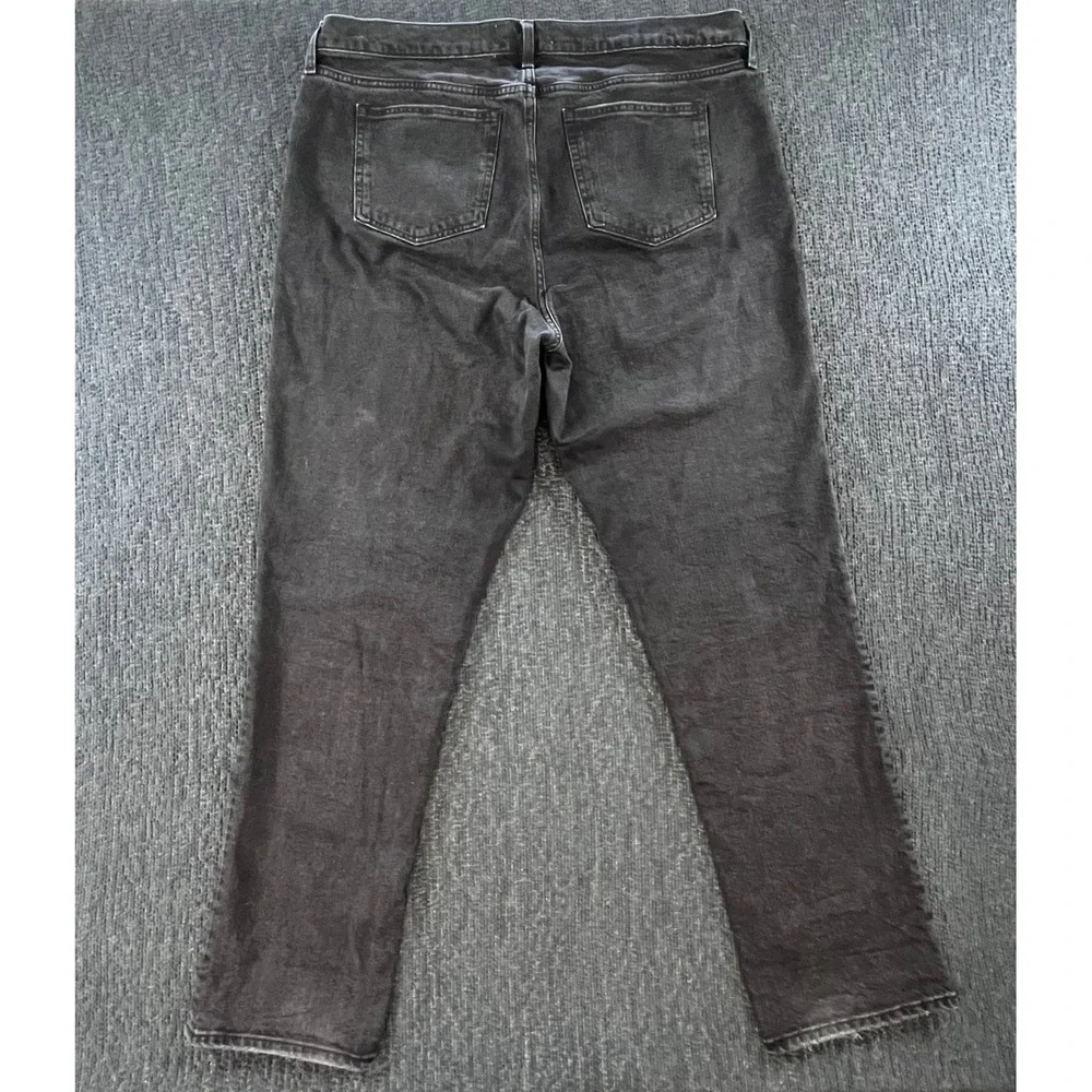 Abercrombie & Fitch Curve Love 90s Straight Mid Rise Jeans Black 33 16L
